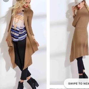 Cabi camel sweetheart sweater cardigan